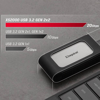 Unidad de estado sólido externo KINGSTON XS2000 1TB/2TB/4TB USB 3.2 - Achorao