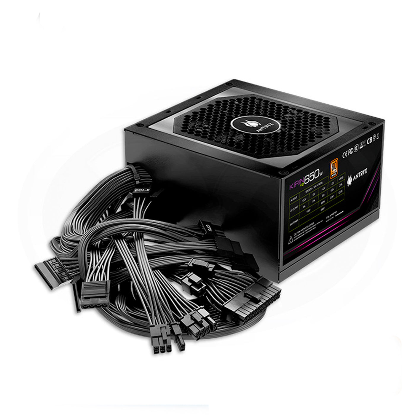 Fuente de poder Antryx Kirin V2 650W -80 Plus Bronze - Achorao