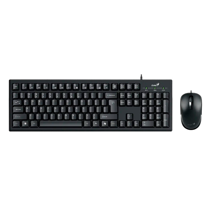Combo teclado y mouse Genius KM-100SE, USB, tecla Copilot AI, layout SP, Black - Achorao