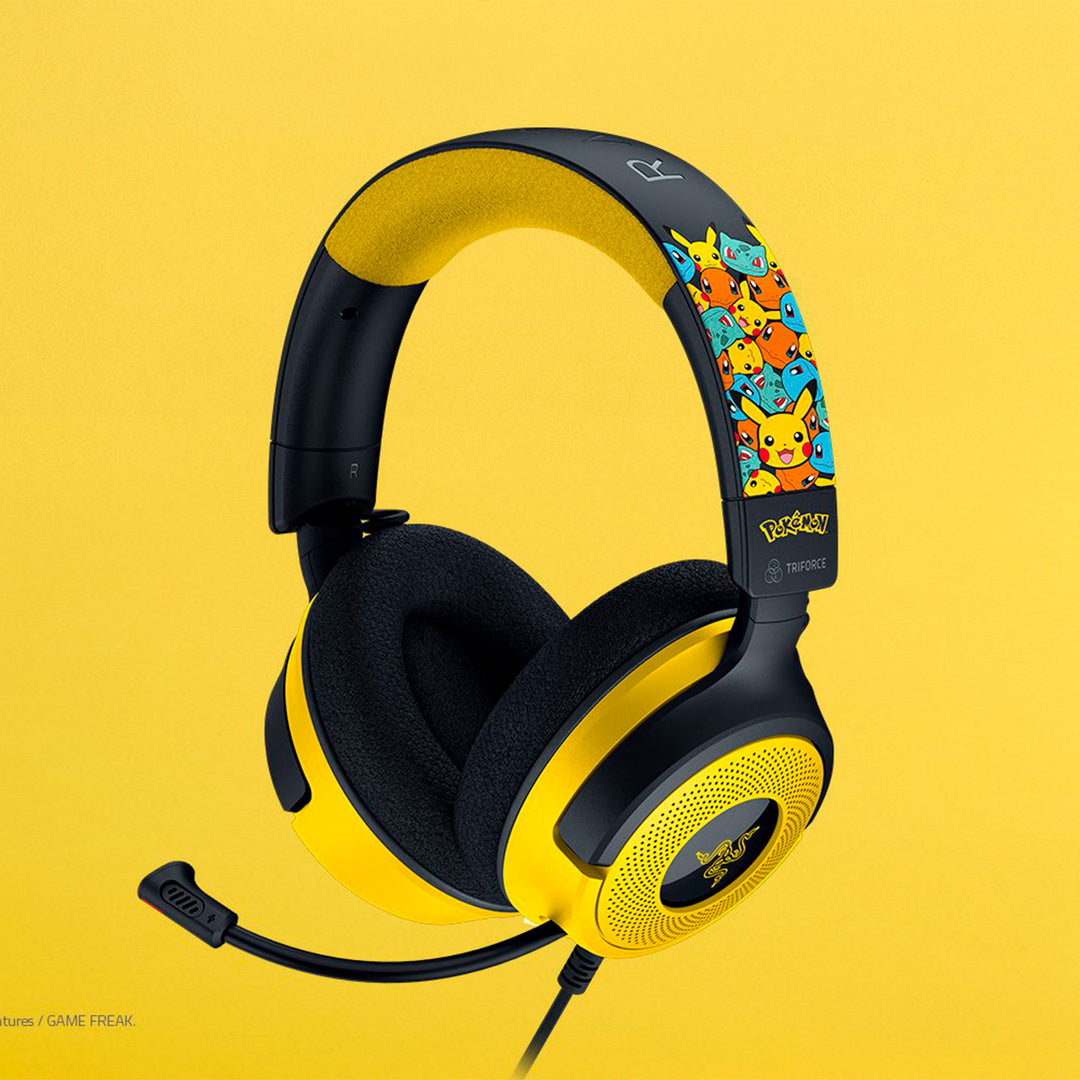 Audífono con micrófono Razer Kraken V4 X USB Pokemon Edition - Achorao