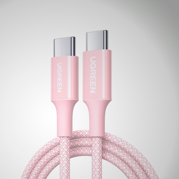Cable de carga UGREEN 5A Tipo C a C 100W L502 pink