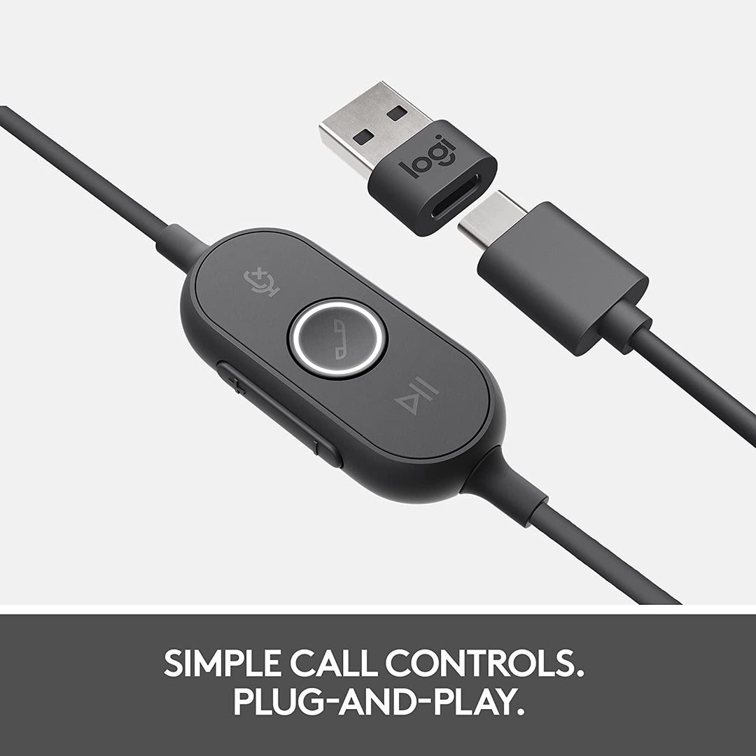 Audifonos Logitech Zone Wired Cancelación de Ruido Multimedia - Achorao