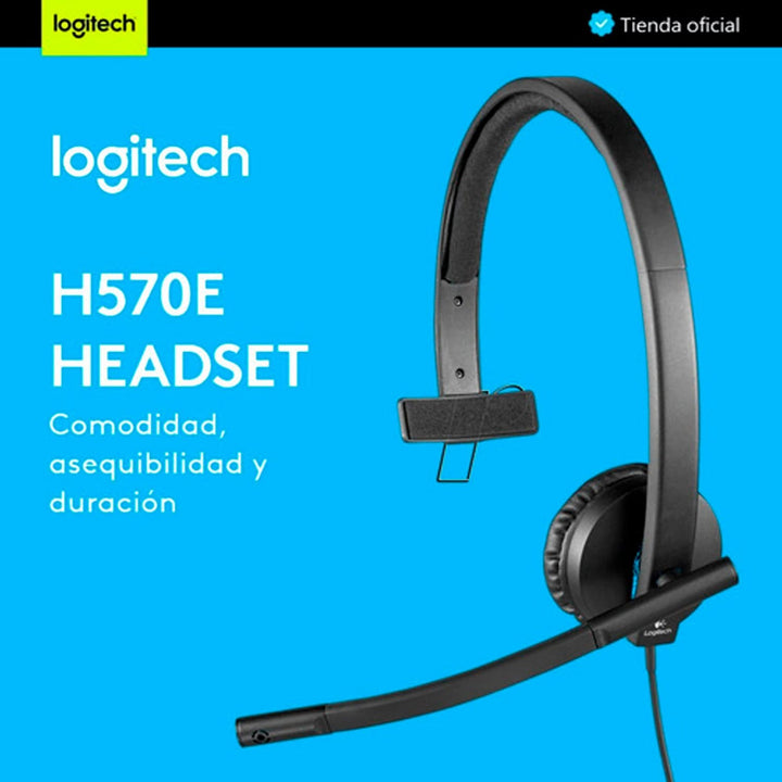 Audifonos c/ Microfono H570E MONO USB Plug and Play - Achorao