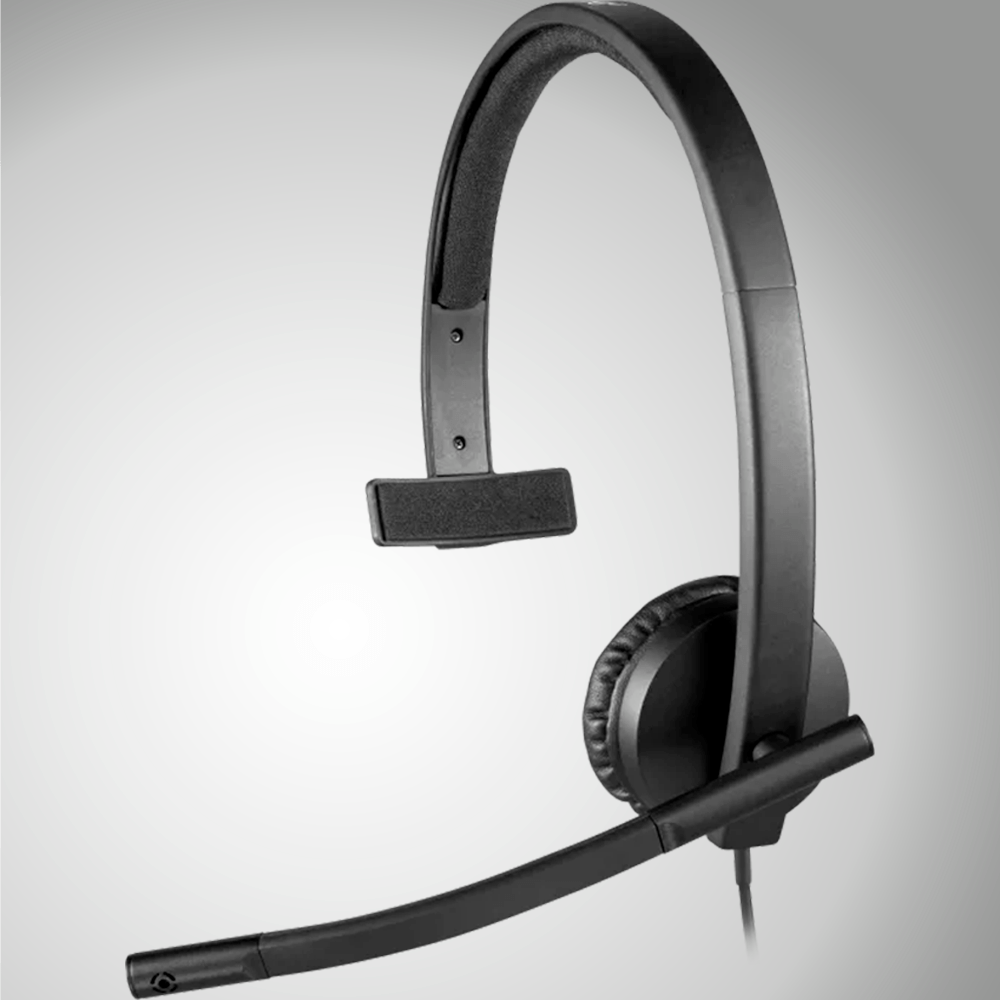 Audifonos c/ Microfono H570E MONO USB Plug and Play - Achorao