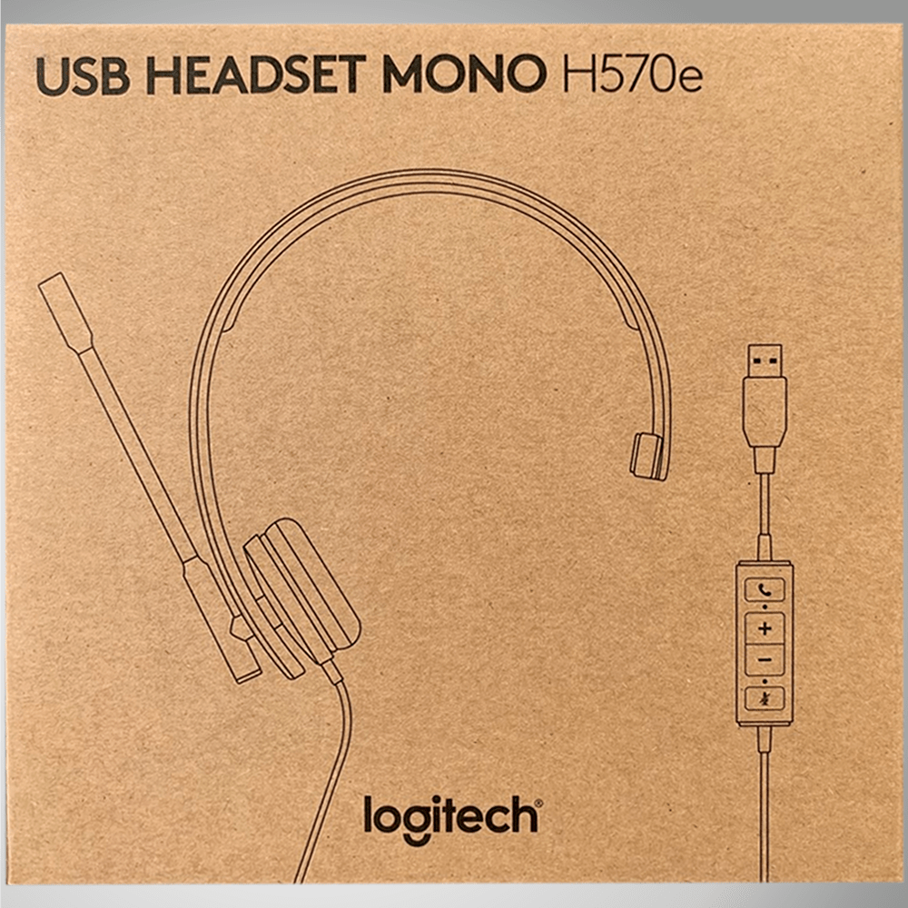 Audifonos c/ Microfono H570E MONO USB Plug and Play - Achorao