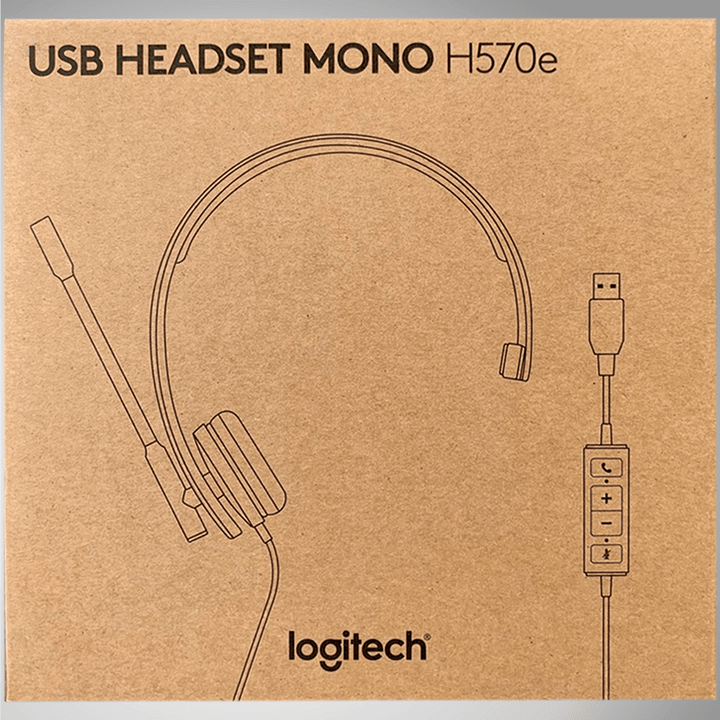 Audifonos c/ Microfono H570E MONO USB Plug and Play - Achorao