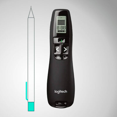 Presentador inalámbrico Logitech R800 con puntero láser verde - Achorao