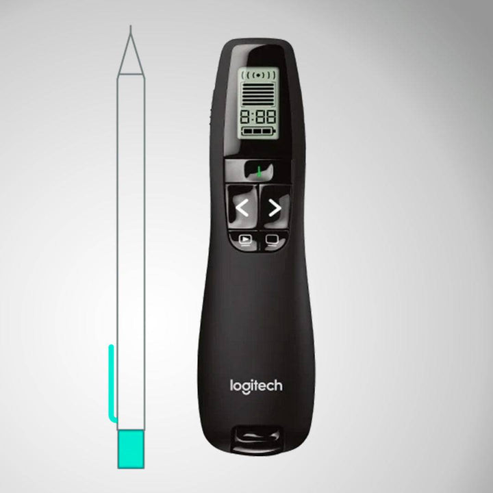 Presentador inalámbrico Logitech R800 con puntero láser verde - Achorao