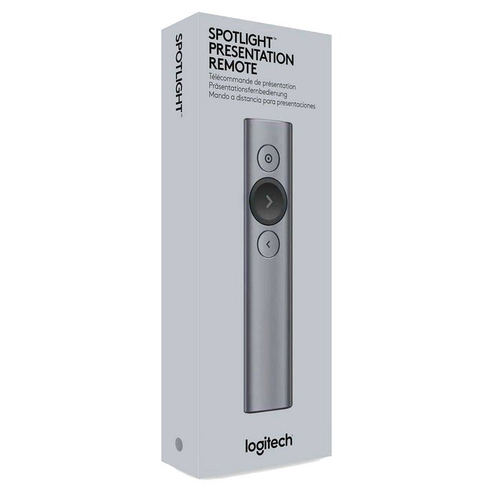 Puntero Logitech Spotlight inalámbrico 30m 2.4 GHz y Bluetooth, Receptor USB, PC/Mac/Android/iOS - Achorao