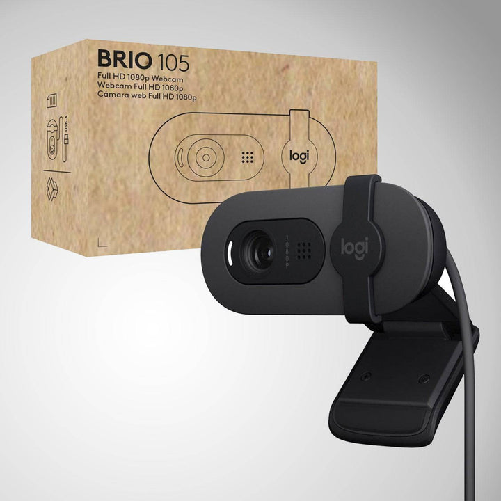 Webcam Logitech Brio 105 Full Hd 1080P  Business Webcam  USB-A  Compatible Windows, Mac, Chrome - Achorao