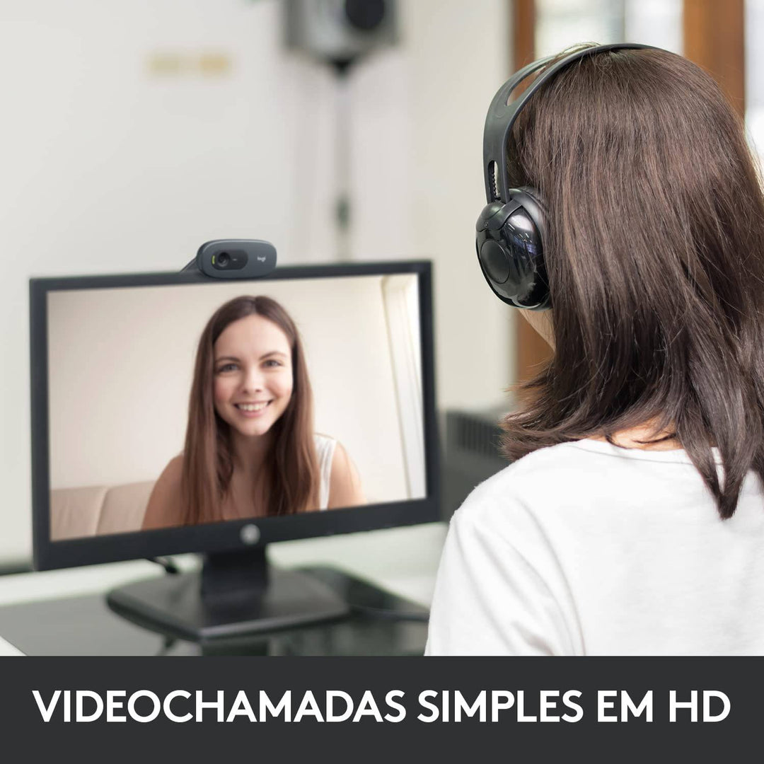 Webcam Logitech C270 / 720P / USB Plug and Play - Achorao