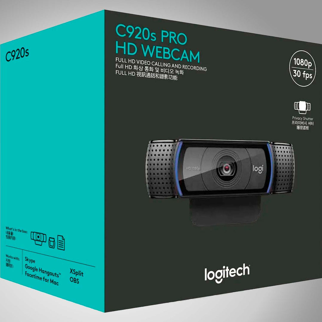 Webcam Logitech C920s PRO Full HD 1080P USB Plug and Play - Achorao