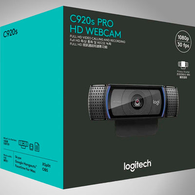 Webcam Logitech C920s PRO Full HD 1080P USB Plug and Play - Achorao