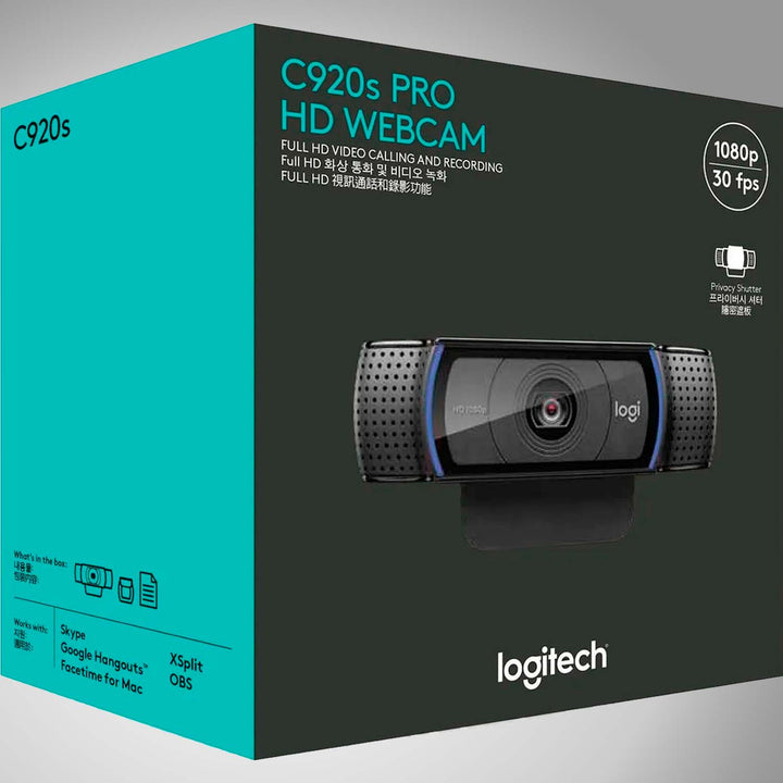 Webcam Logitech C920s PRO Full HD 1080P USB Plug and Play - Achorao