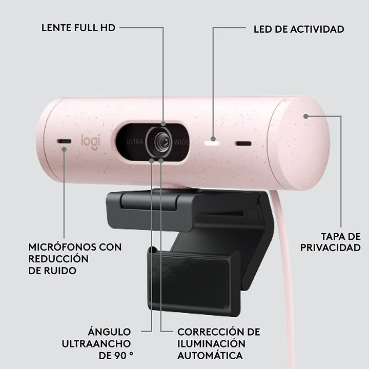 Webcam Logitech Brio 500 Full Hd 1080p - Achorao