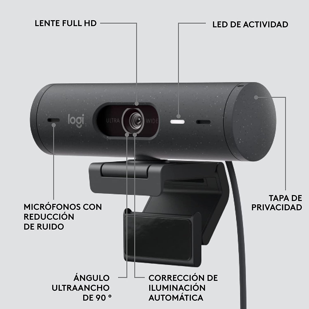 Webcam Logitech Brio 500 Full Hd 1080p - Achorao
