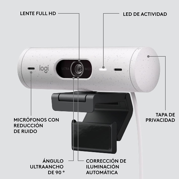 Webcam Logitech Brio 500 Full Hd 1080p - Achorao