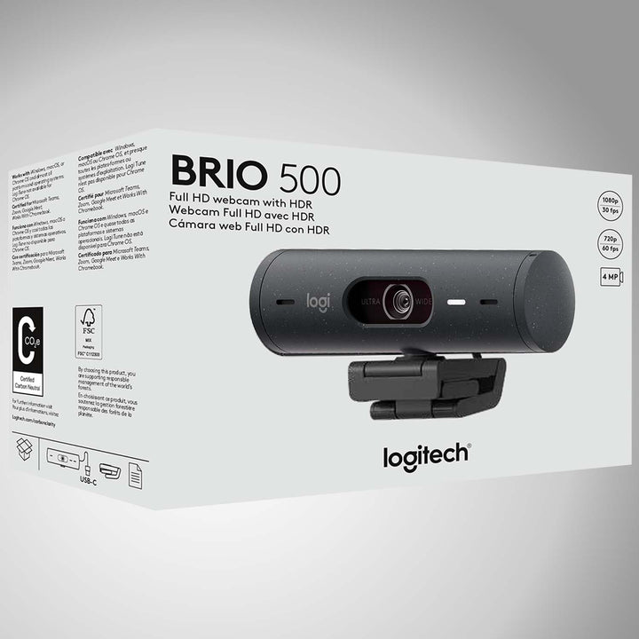 Webcam Logitech Brio 500 Full Hd 1080p - Achorao