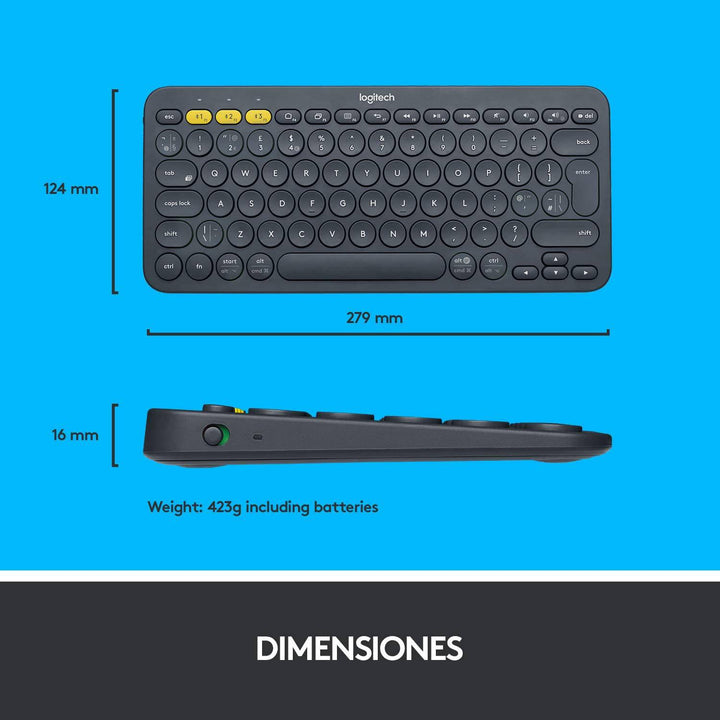 Teclado Logitech K380 Inalámbrico Multidispositivo Bluetooth - Achorao