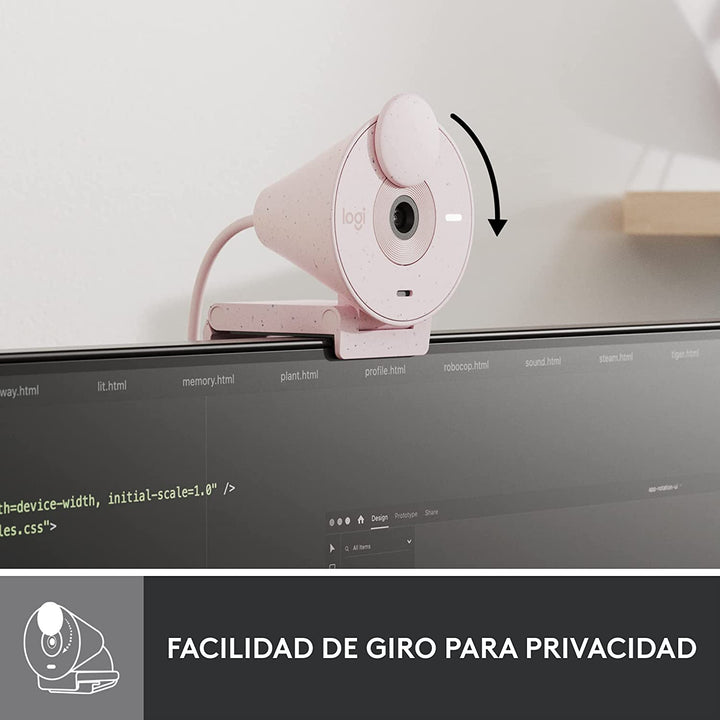 Webcam Logitech Brio 300 Fhd 1080p con Modo Privacidad - Achorao