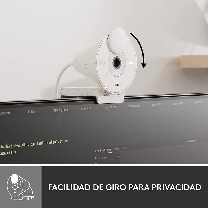 Webcam Logitech Brio 300 Fhd 1080p con Modo Privacidad - Achorao