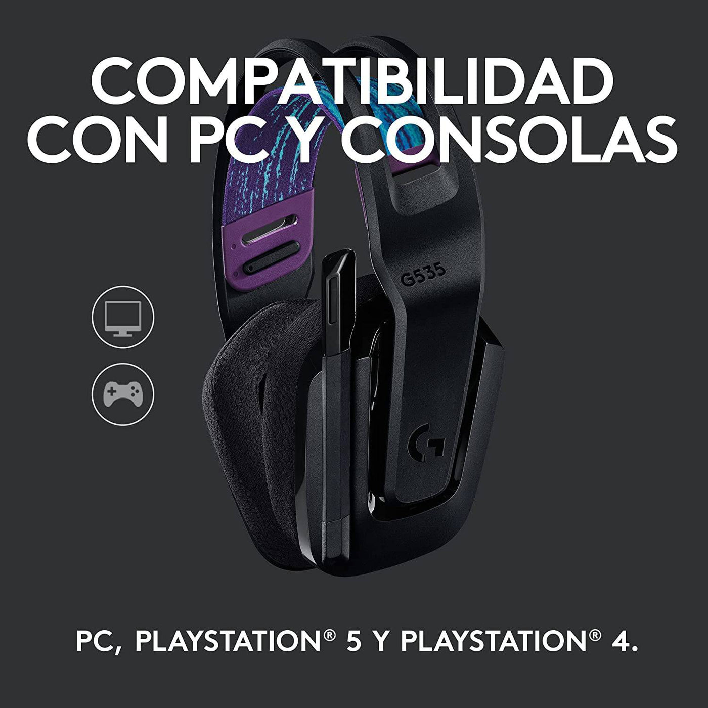 Audífonos Gamer Logitech G535 Inalámbrico Lightspeed 1ms - Achorao