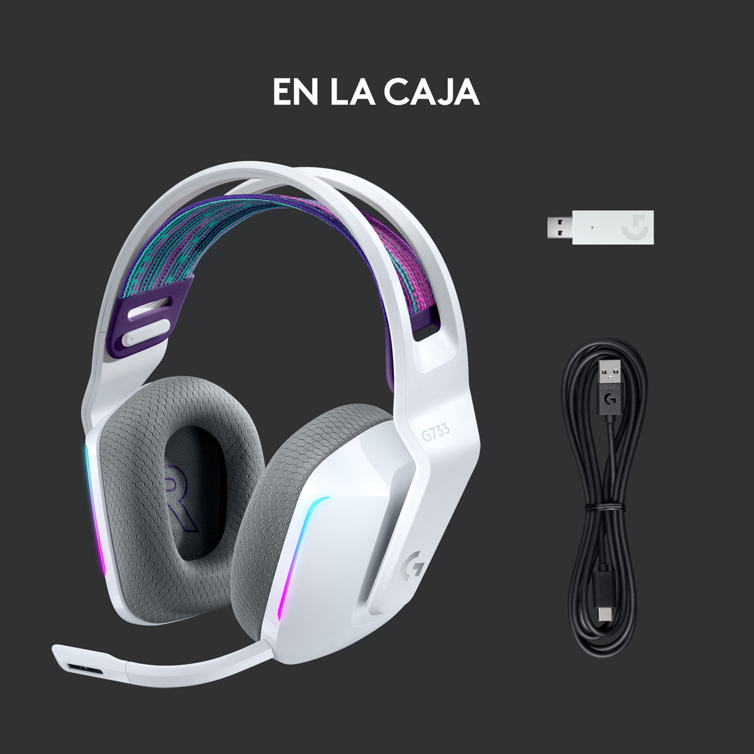Audífonos Gamer Inalámbricos Logitech G733 con luz RGB LED - Achorao