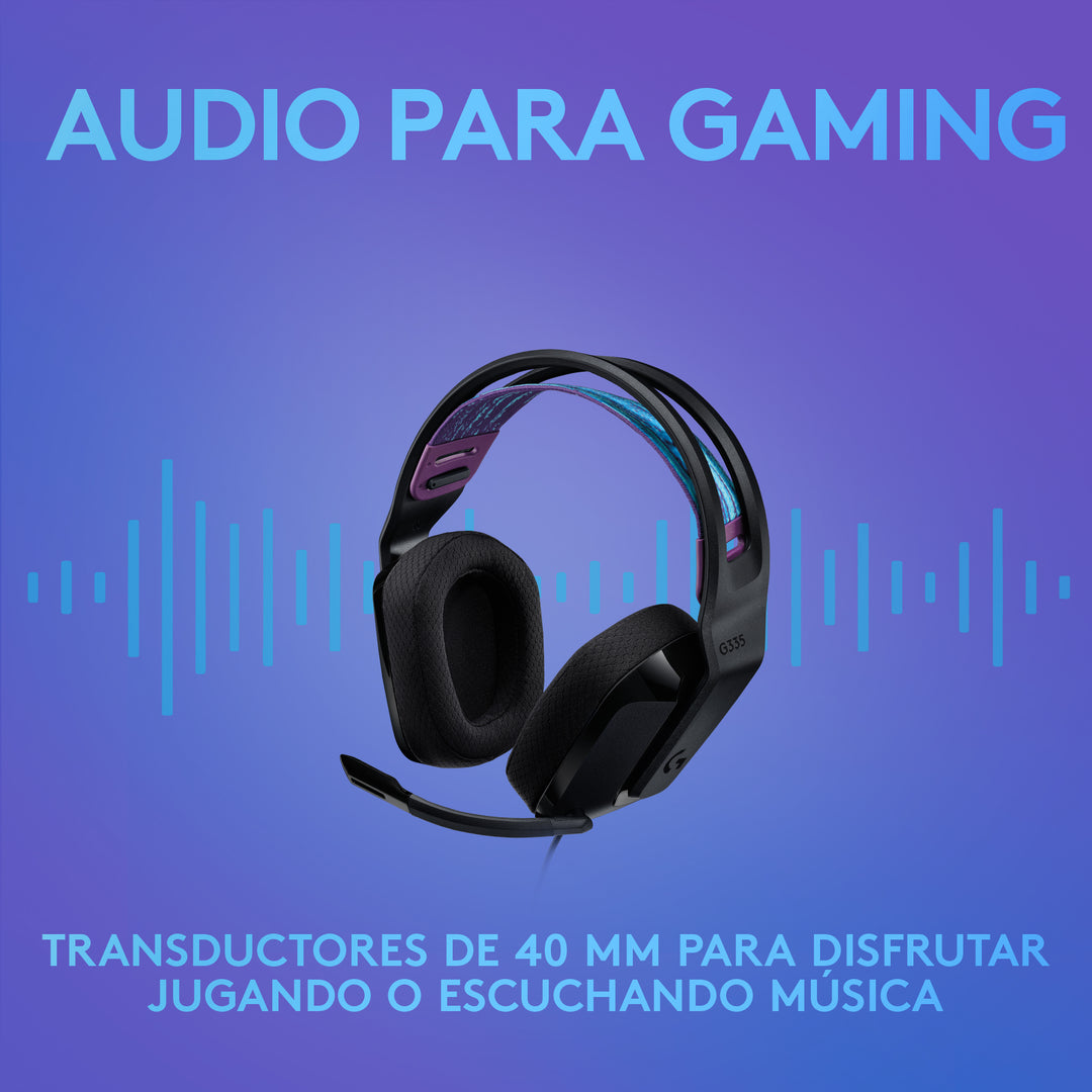 Audífonos Gamer Logitech G335 Ligero Colour Multidispositivo - Achorao