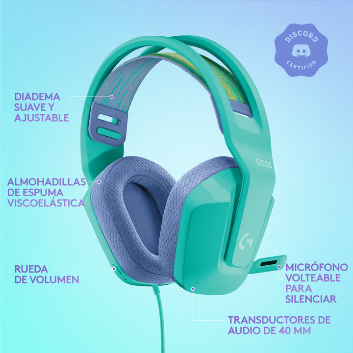 Audífonos Gamer Logitech G335 Ligero Colour Multidispositivo - Achorao