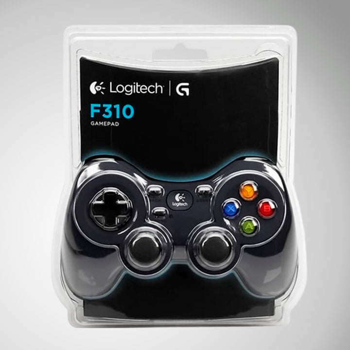 Gamepad Logitech F310 Distribución Tipo Consola, Mando de Dirección 4 Conmutadores, Comodidad de Sujeción, Cable 1,8m, PC - Achorao