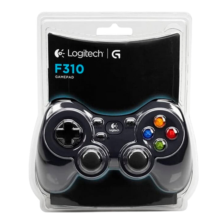 Gamepad Logitech F310 Distribución Tipo Consola, Mando de Dirección 4 Conmutadores, Comodidad de Sujeción, Cable 1,8m, PC - Achorao