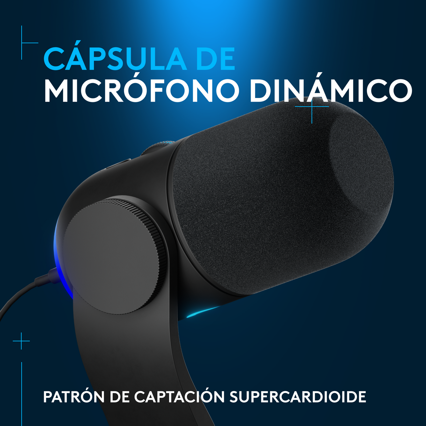 Micrófono condensador Logitech G Yeti GX RGB LIGHTSYNC - Achorao