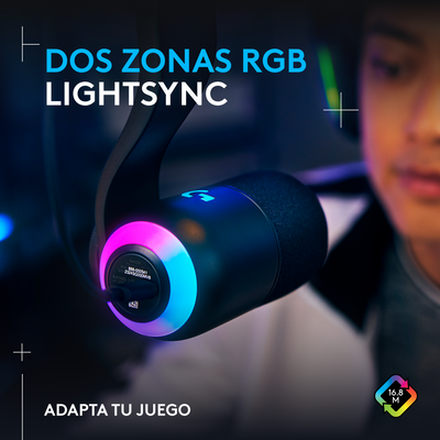 Micrófono condensador Logitech G Yeti GX RGB LIGHTSYNC - Achorao