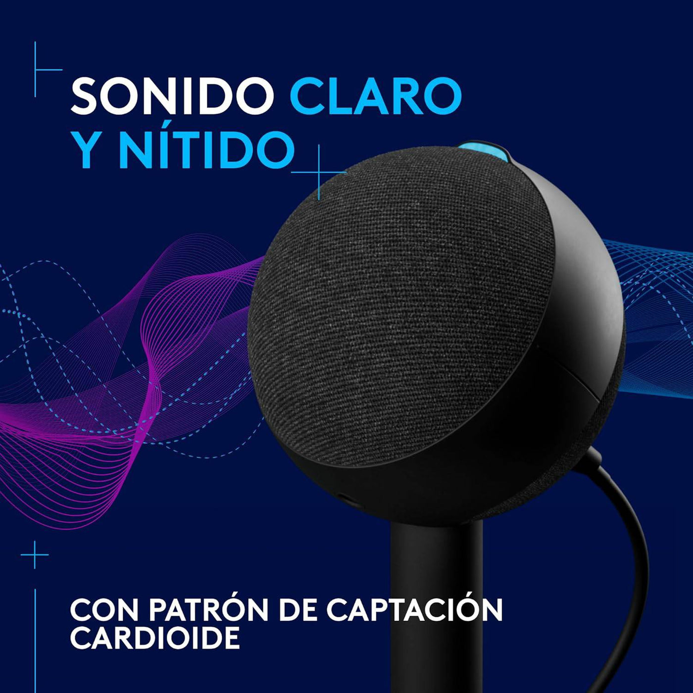 Micrófono condensador Logitech G Yeti Orb RGB con LIGHTSYNC para juegos - Achorao