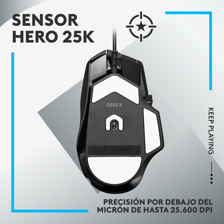 Mouse Gamer Logitech G502 X 2022 25K DPI Hybrid Switches - Achorao