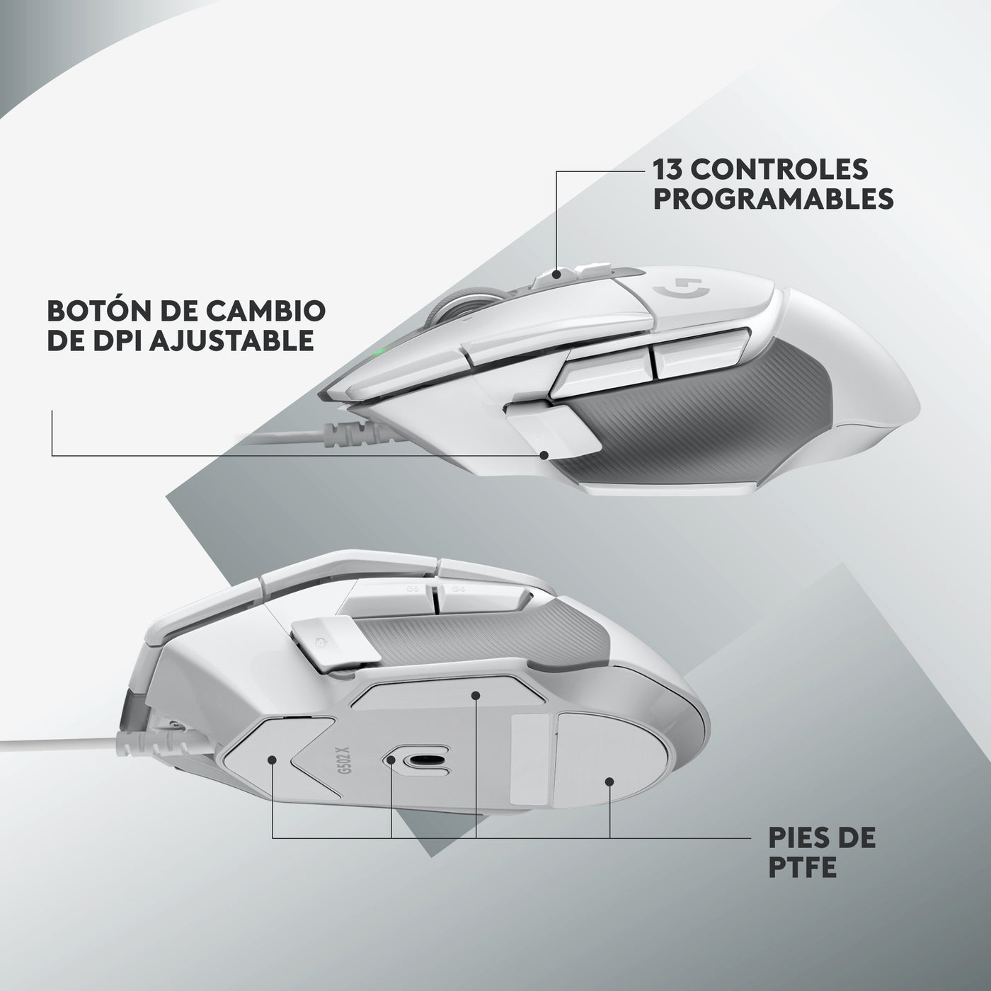 Mouse Gamer Logitech G502 X 2022 25K DPI Hybrid Switches - Achorao