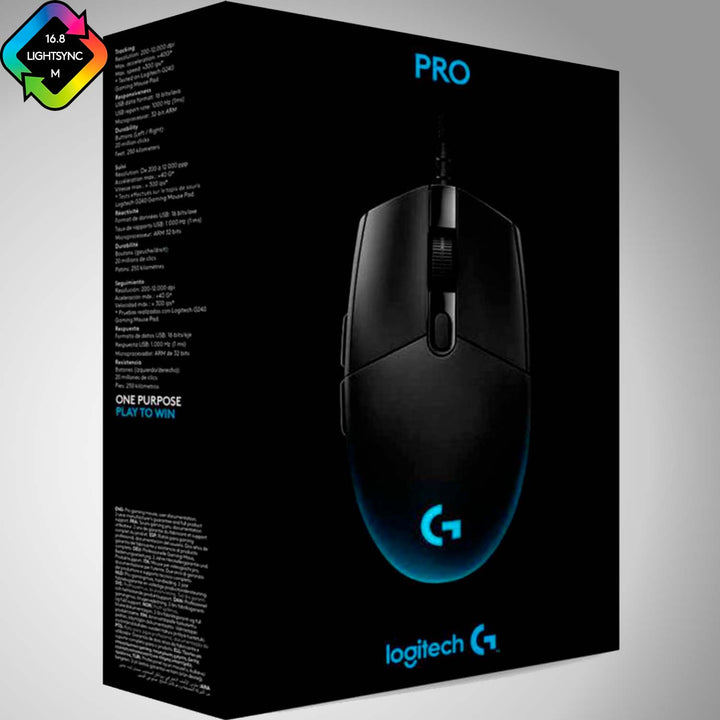 Mouse Gamer Logitech G Pro Hero 25K DPI 6 Botones Rgb - Achorao