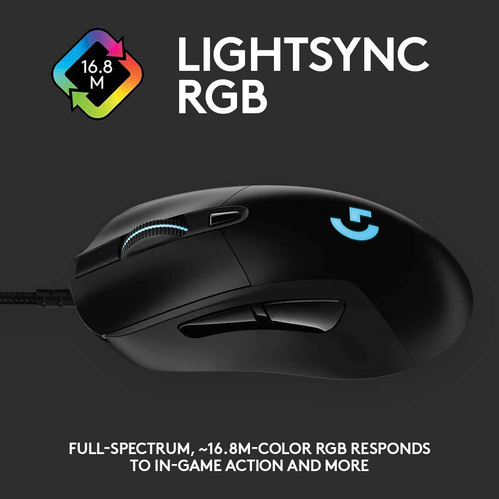 Mouse Gamer Logitech G403 Hero 25K DPI Lightsync RGB - Achorao