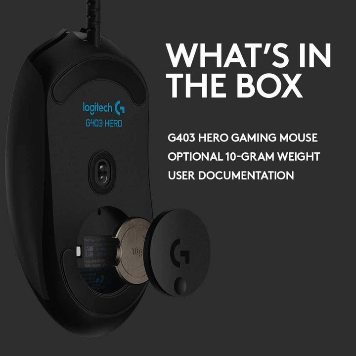 Mouse Gamer Logitech G403 Hero 25K DPI Lightsync RGB - Achorao