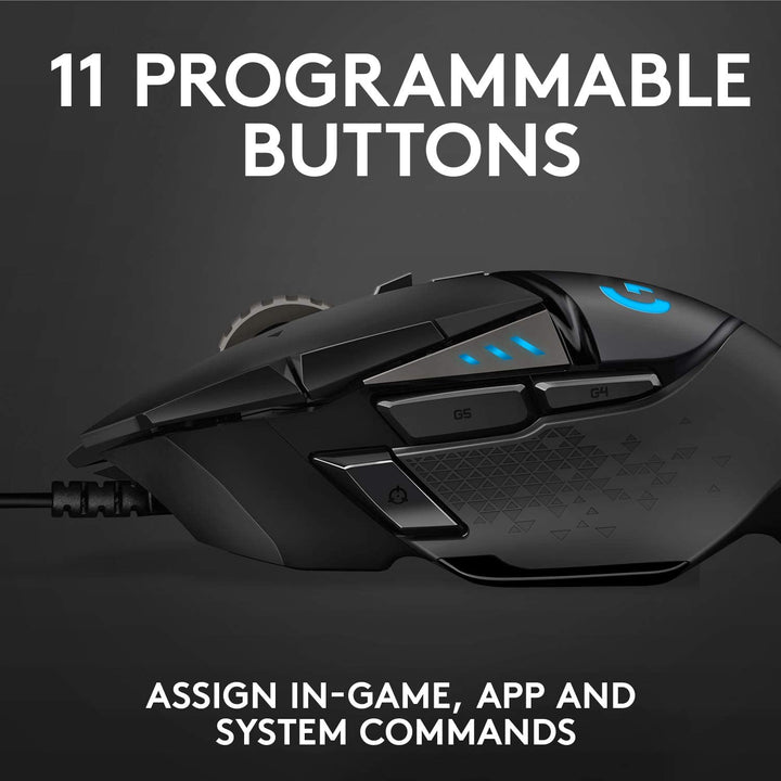 Mouse Gamer Logitech G502 Hero RGB 11 Botones 25K DPI - Achorao