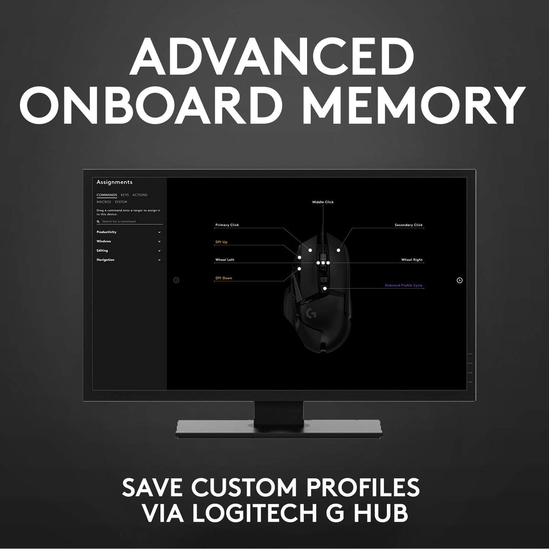 Mouse Gamer Logitech G502 Hero RGB 11 Botones 25K DPI - Achorao
