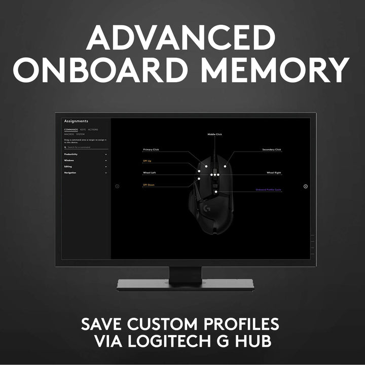 Mouse Gamer Logitech G502 Hero RGB 11 Botones 25K DPI - Achorao