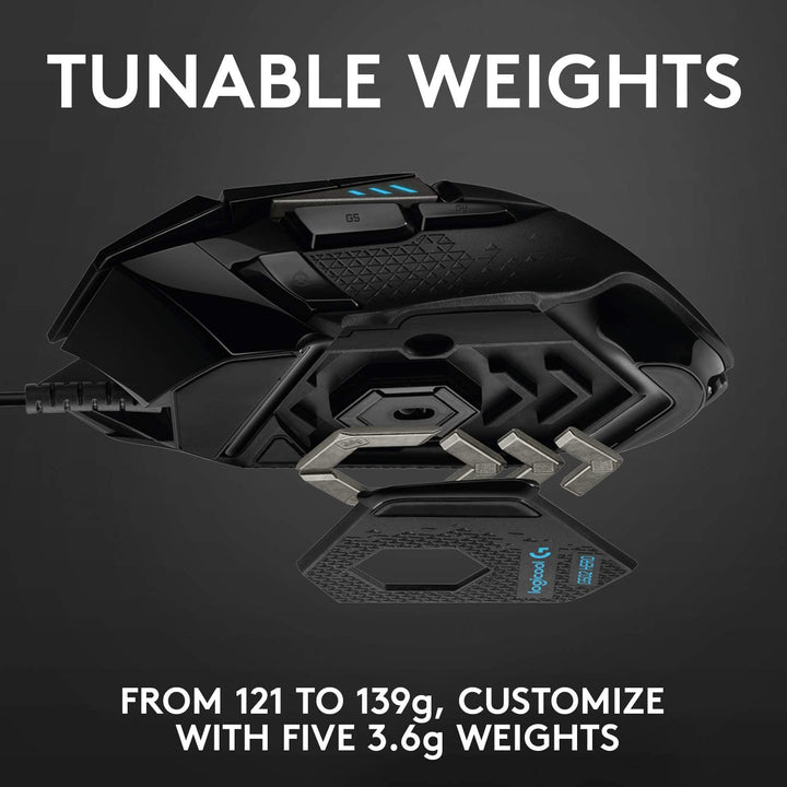 Mouse Gamer Logitech G502 Hero RGB 11 Botones 25K DPI - Achorao