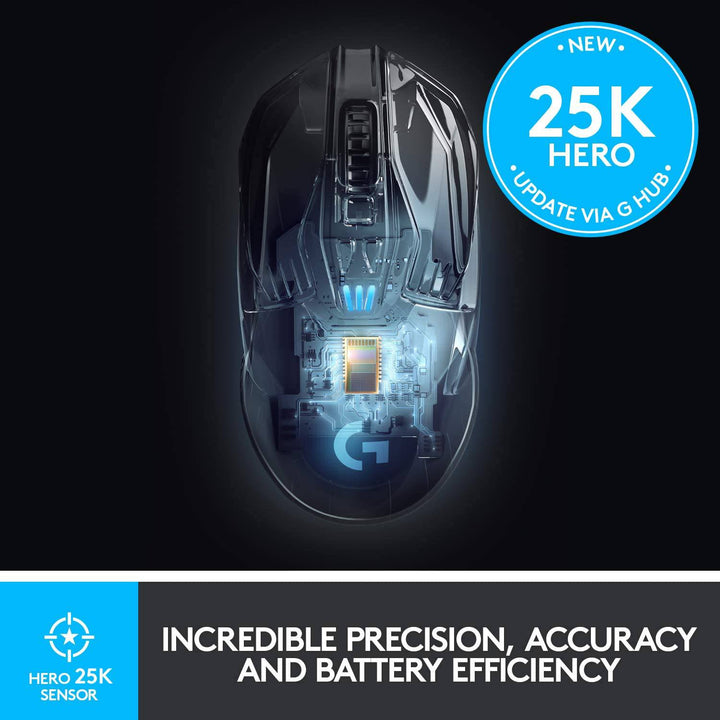 Mouse Gamer Logitech G903 Hero Wireless 1ms 25K DPI Rgb - Achorao