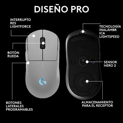 Mouse gamer logitech G PRO 2 - velocidad de la luz serie pro - Achorao