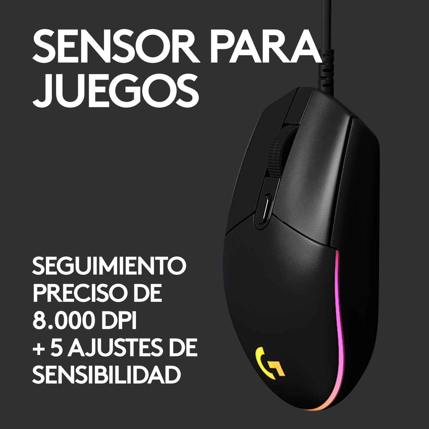 Mouse Gamer Logitech G203 RGB Lightsync 6 botones - Achorao