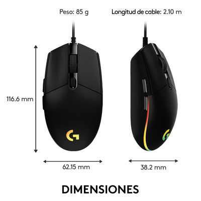 Mouse Gamer Logitech G203 RGB Lightsync 6 botones - Achorao