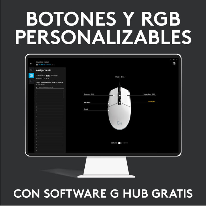 Mouse Gamer Logitech G203 RGB Lightsync 6 botones - Achorao
