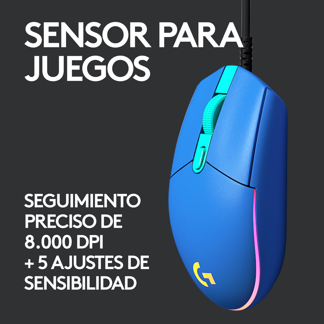 Mouse Gamer Logitech G203 RGB Lightsync 6 botones - Achorao