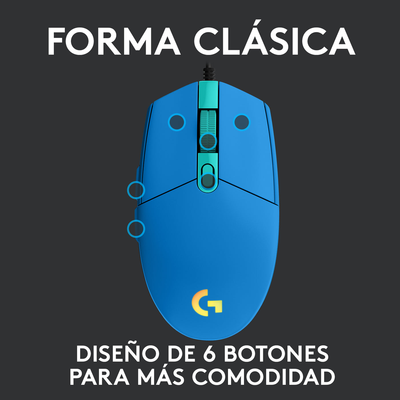 Mouse Gamer Logitech G203 RGB Lightsync 6 botones - Achorao